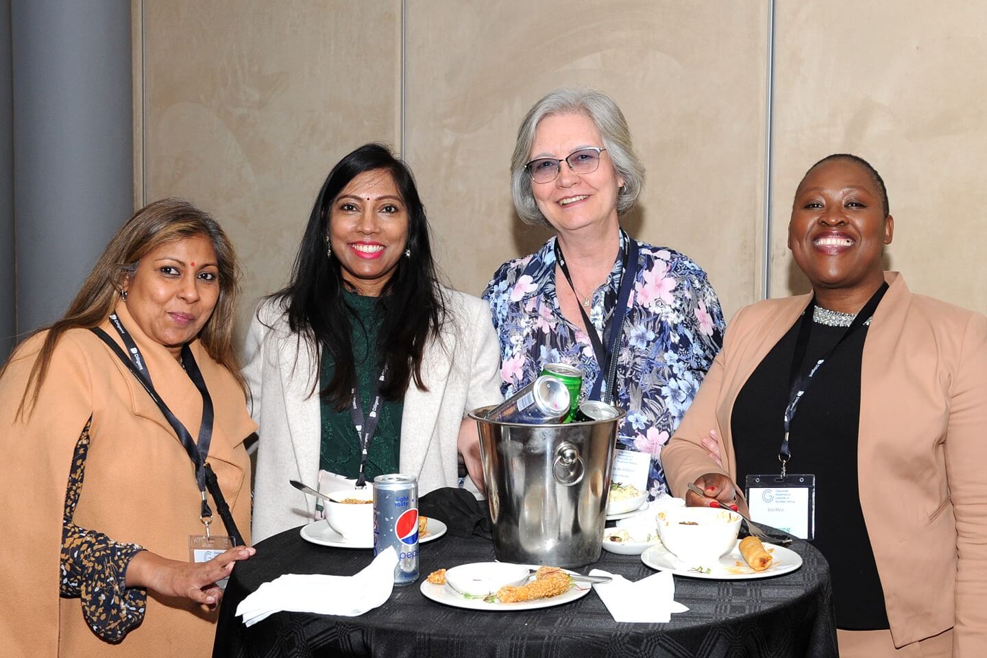 Delegates networking over lunch