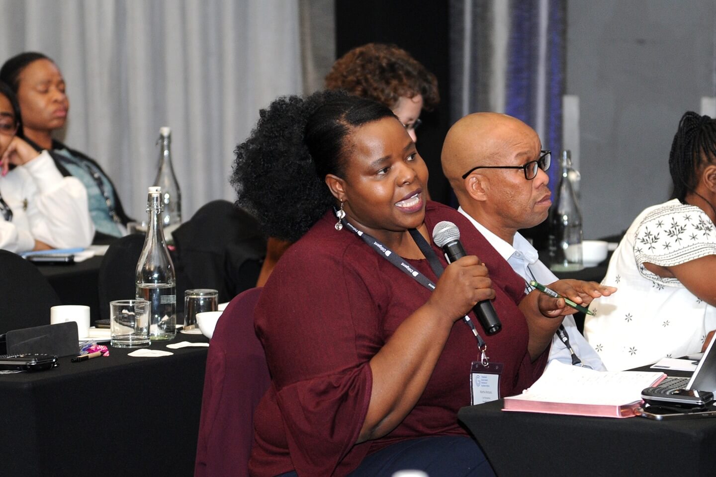 Martha Motsatsi, Cyril Ramaphosa Foundation Trust, asking a question