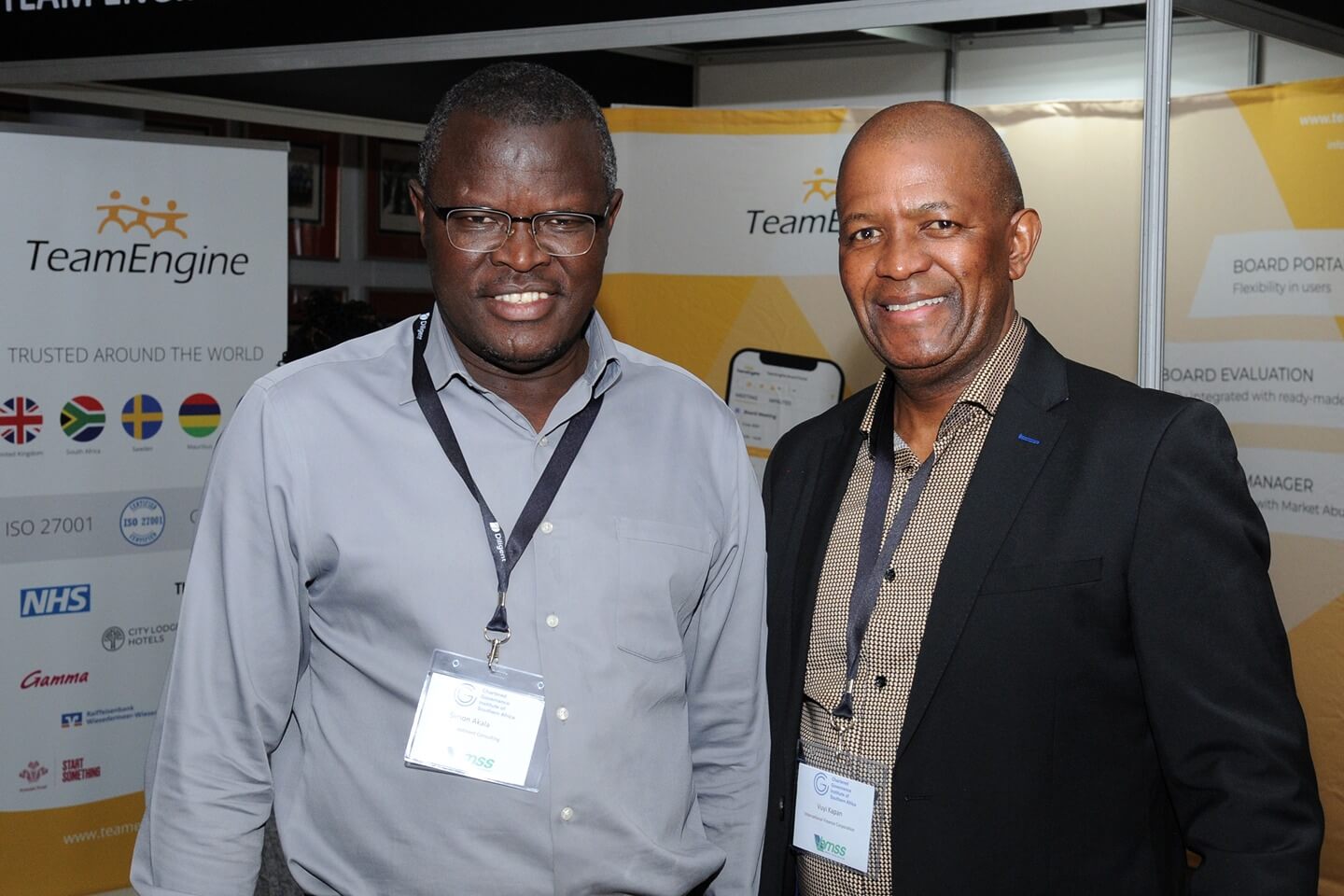 Simon Akala, CGISA Board member and Vuyi Kapan, International Finance Corporation