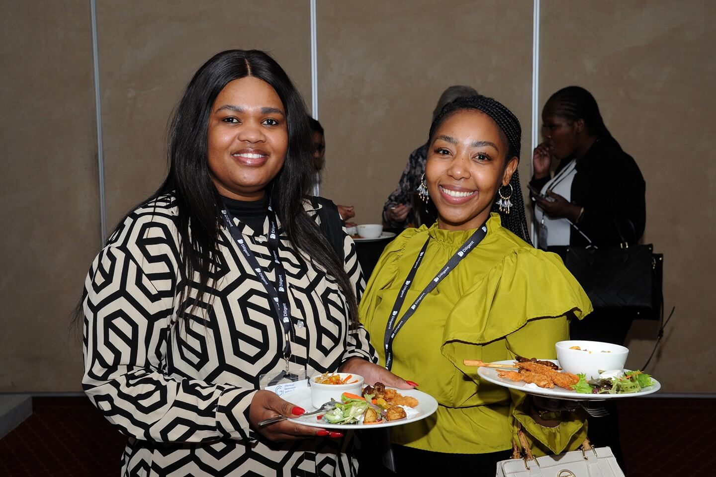 Delegates enjoying lunch time refreshments