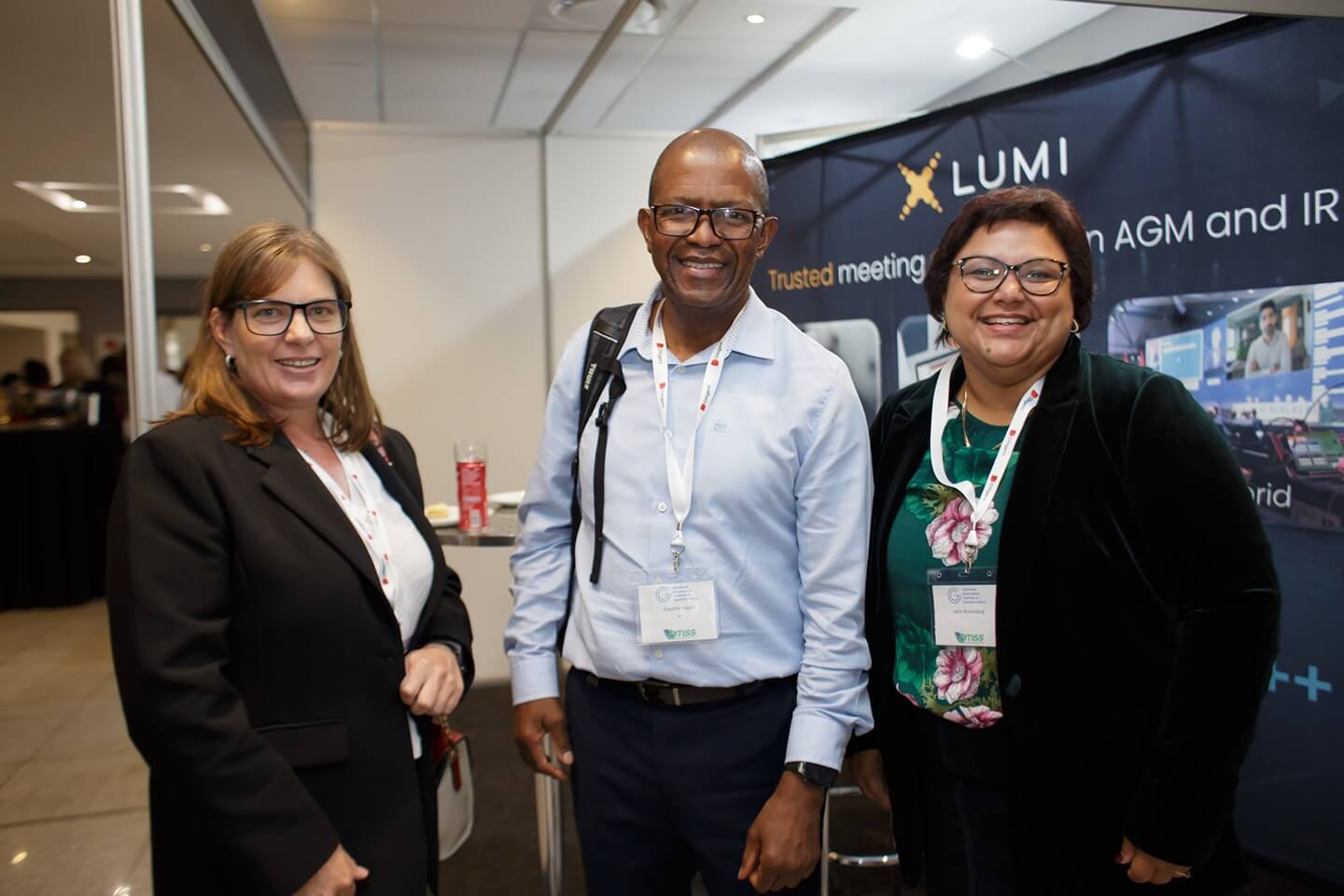 Leigh Roos, CGISA Director with Vuyisile Kapan from IFC and Janis Rosenberg CGISA Director